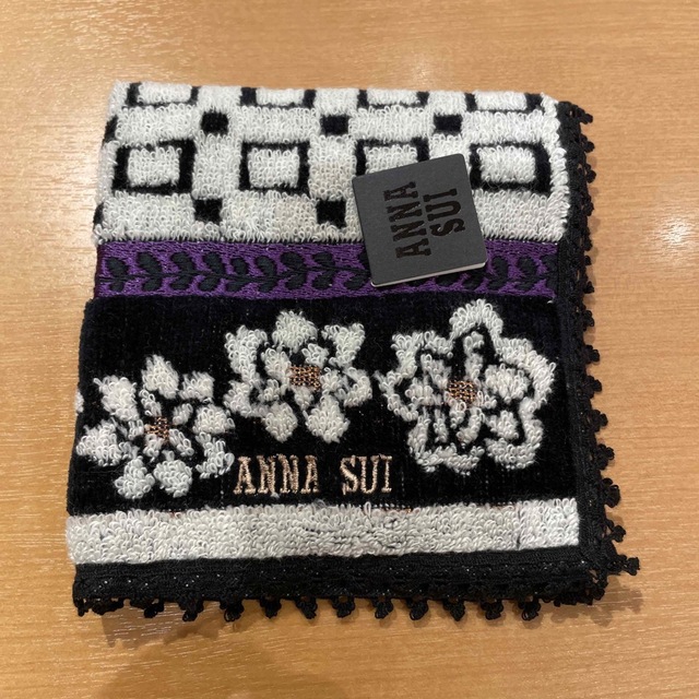 ANNA SUI(アナスイ)のアナスイタオルハンカチレースブラック レディースのファッション小物(ハンカチ)の商品写真