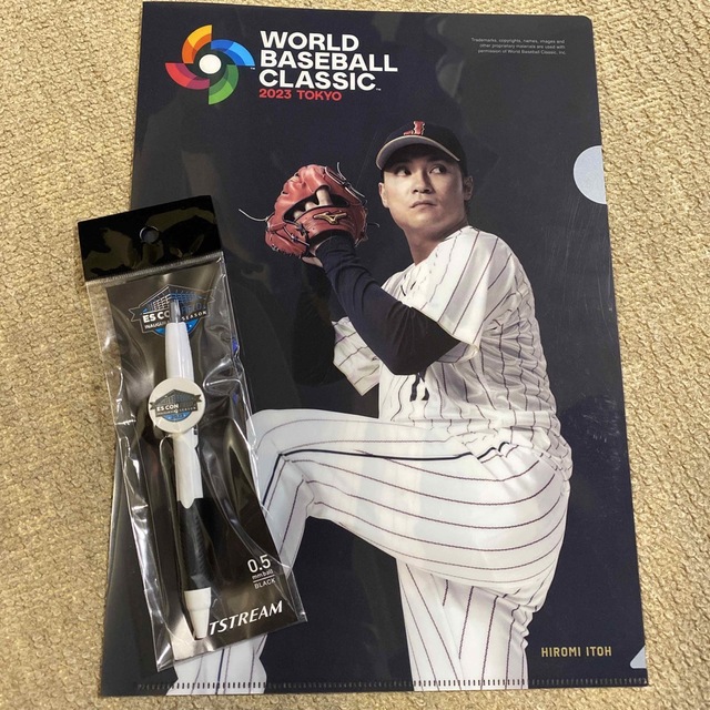 MIZUNO(ミズノ)の【非売品】 2023 WBC 侍ジャパン クリアファイル 伊藤大海 ファイターズ スポーツ/アウトドアの野球(記念品/関連グッズ)の商品写真