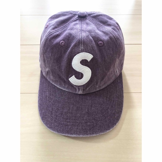 Supreme Pigment Canvas S Logo 6-Panel 黒キャップ