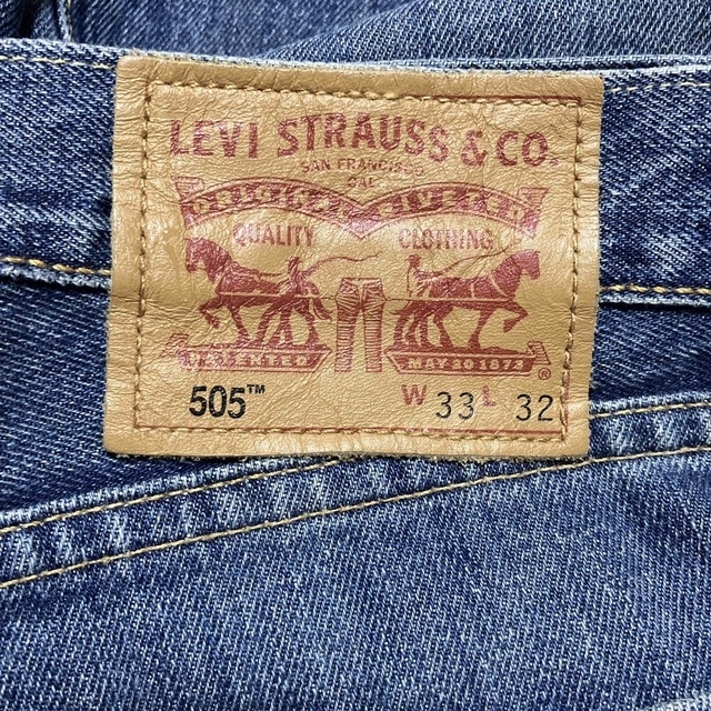 LEVI'S 505TM米国製 デニム w33  WHITE OAK 革パッチ 4