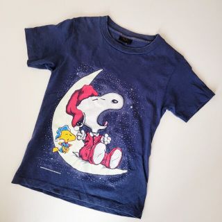 ピーナッツ(PEANUTS)の6月末処分  スヌーピー  古着 Tシャツ ヴィンテージ 紺(Tシャツ(半袖/袖なし))