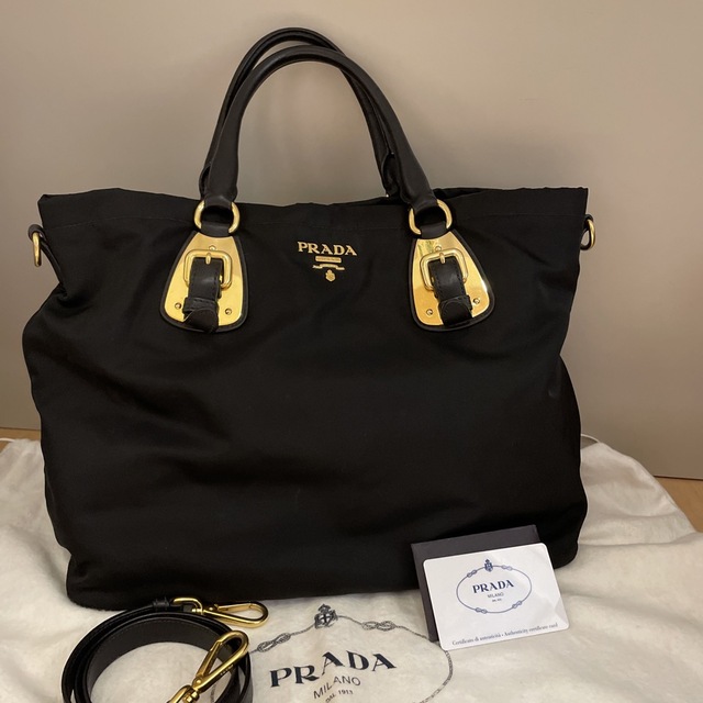 美品PRADA♦︎プラダ ナイロン ブラック ハンドバック BN1902