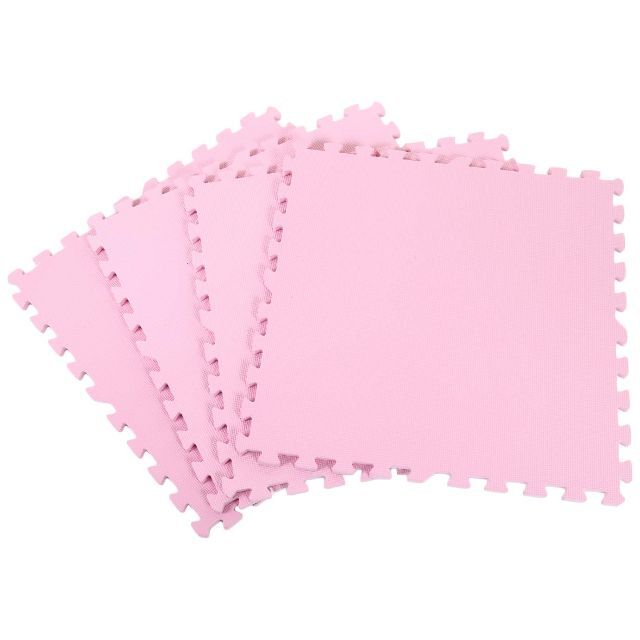 【色: ピンク】ユノックス ジョイントマット ピンク 約幅60×奥行60×厚さ1