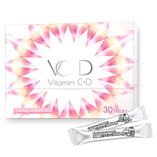 【VC+D】 ビタミンC 3000mg ビタミンD 4000IU 粉末 30包(ビタミン)