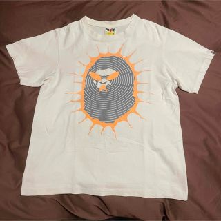 アベイシングエイプ(A BATHING APE)のBAPE APE ベイプ エイプ 半袖 Tシャツ 白綿 used  古着 M(Tシャツ/カットソー(半袖/袖なし))