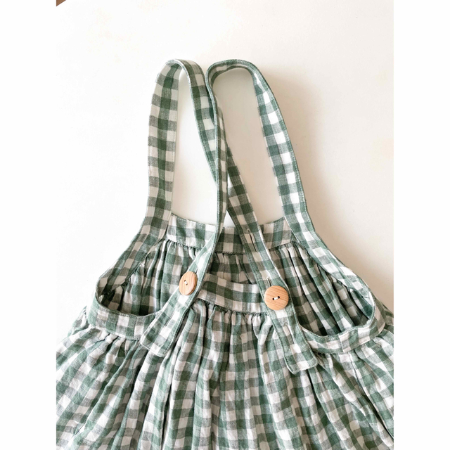 スカートsoor ploom  Eloise pinfore gingham