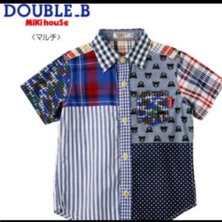ダブルビー(DOUBLE.B)の新品タグ付 DOUBLE.B パッチワーク風シャツ(Tシャツ/カットソー)