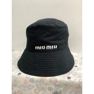 miumiu - 大人気🌼ミュウミュウ♦♧♢の帽子♡◀▶バケットハット 黑  🍒箱付きஐ