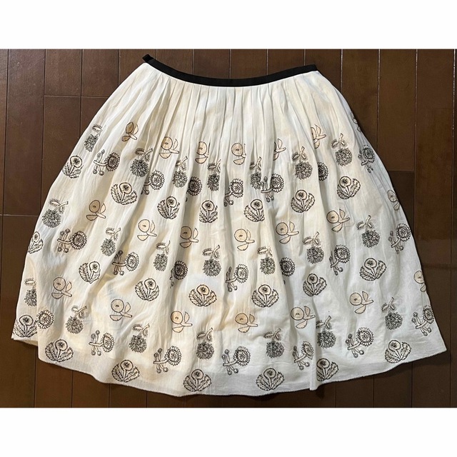 ミナペルホネン　quartet カルテット　刺繍スカート 38 1