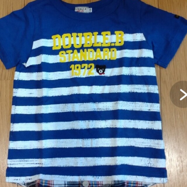 DOUBLE.B(ダブルビー)の新品タグ付 DOUBLE.B 重ね着風Tシャツ キッズ/ベビー/マタニティのキッズ服男の子用(90cm~)(Tシャツ/カットソー)の商品写真