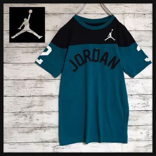 ナイキ(NIKE)の【入手困難】ジョーダン　刺繍ロゴ＆ワッペン付きTシャツ　希少デザイン　A615(Tシャツ/カットソー)