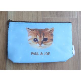 ポールアンドジョー(PAUL & JOE)の新品　ポールアンドジョー　ポーチ　猫　ヌネット柄　ブルー(ポーチ)