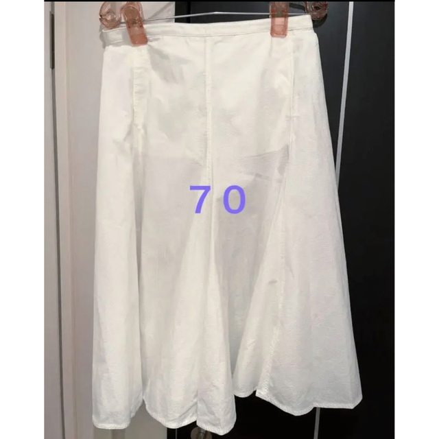 LEMAIRE(ルメール)の【最終】70  ユニクロ×ルメール　スカート　白 レディースのスカート(ロングスカート)の商品写真
