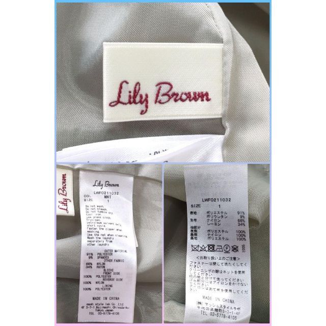 Lily Brown(リリーブラウン)のリリーブラウン ワンピース レース 長袖チュール ミント系 レディースのワンピース(ロングワンピース/マキシワンピース)の商品写真