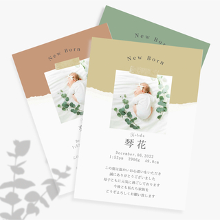 【まるこ様専用】出産内祝いカード20枚セット(命名紙)