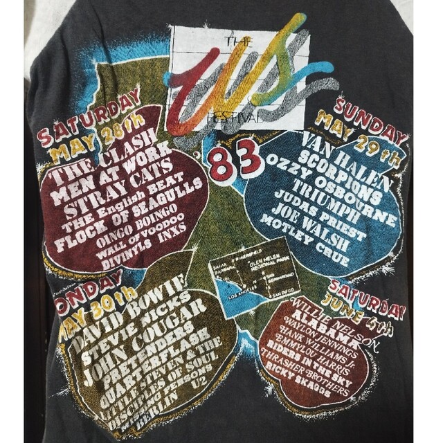 【80年代のビンテージ】THE US FESTIVAL'83フェスＴ バンドT メンズのトップス(Tシャツ/カットソー(半袖/袖なし))の商品写真
