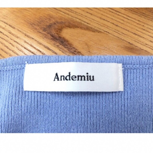 Andemiu(アンデミュウ)の肩空きニットトップス レディースのトップス(カットソー(半袖/袖なし))の商品写真