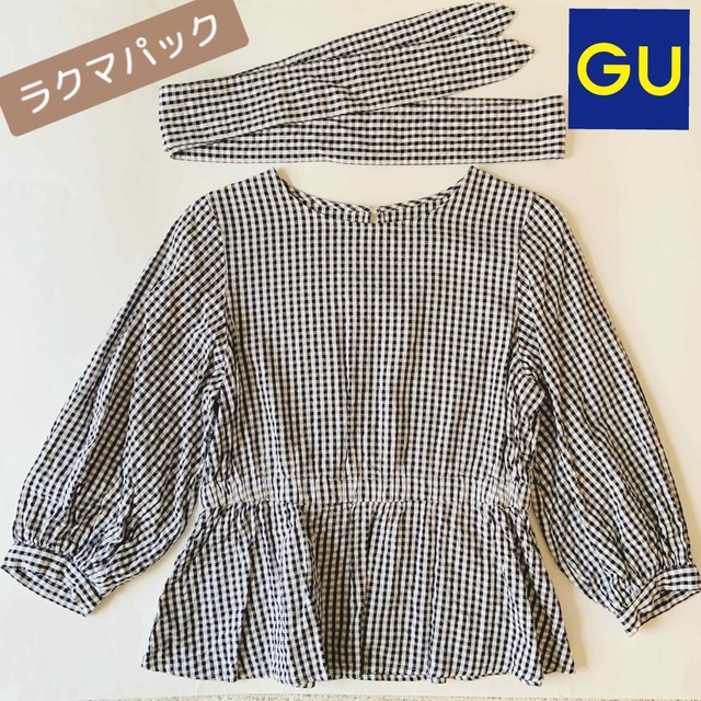 GU(ジーユー)の【 GU 】リボン付きブラウス レディースのトップス(シャツ/ブラウス(長袖/七分))の商品写真