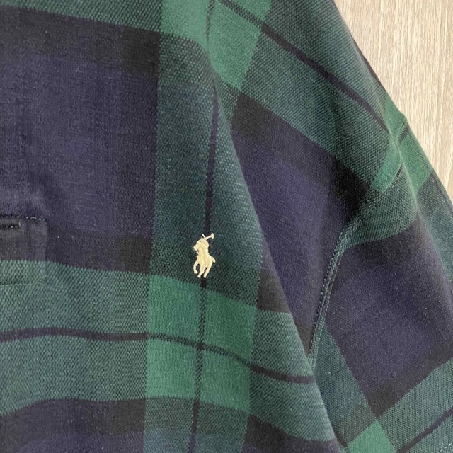 POLO RALPH LAUREN(ポロラルフローレン)のZ742ポロラルフローレン半袖ラガーシャツポロシャツブラックウォッチ柄チェック柄 メンズのトップス(ポロシャツ)の商品写真