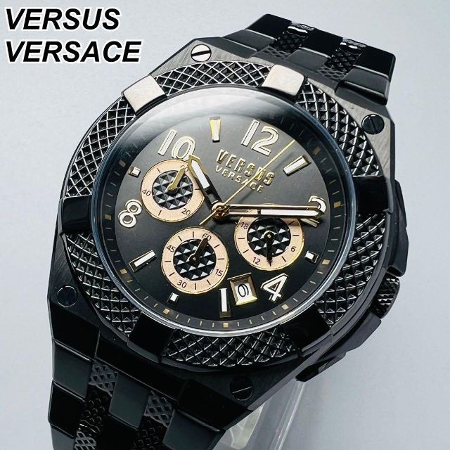 VERSACE - ヴェルサス ヴェルサーチ メンズ 腕時計 ブラック ケース