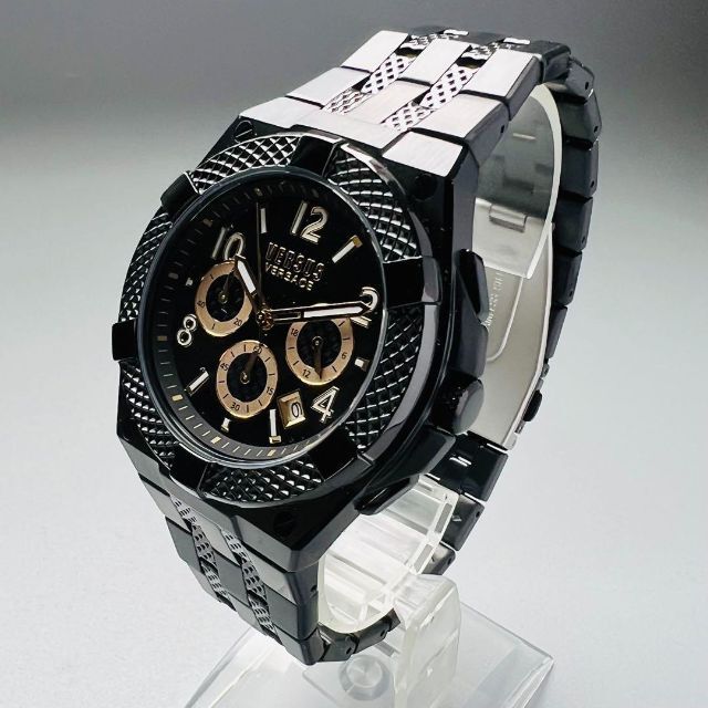 ヴェルサス ヴェルサーチ メンズ 腕時計 ブラック ケース付属 新品 