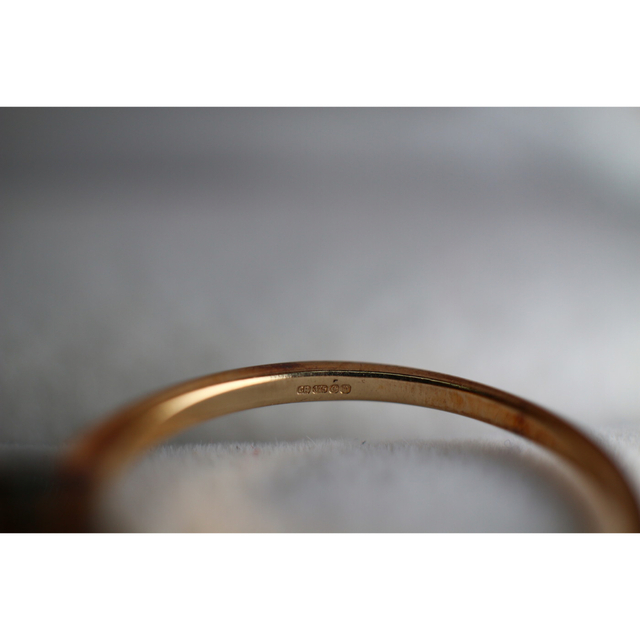 ゴールド レディース 指輪 英国 ビンテージ ダイアモンド ジルコン J33 7