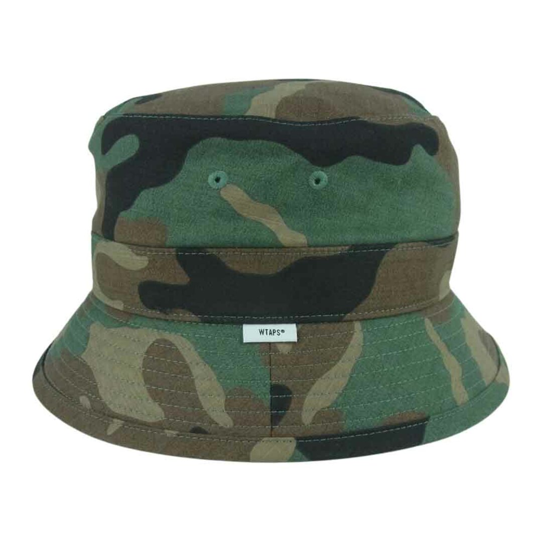 W)taps(ダブルタップス)のWTAPS ダブルタップス 20AW 202HCDT-HT15 BUCKET HAT COTTON SATIN CAMO カモ コットン サテン バケット ハット グリーン系 ブラウン系 03【中古】 メンズの帽子(その他)の商品写真