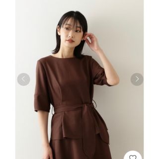 ナチュラルビューティーベーシック(NATURAL BEAUTY BASIC)のナチュラルビューティベーシック 洗えるリネンライクブラウス M(シャツ/ブラウス(半袖/袖なし))