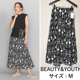 ビューティアンドユースユナイテッドアローズ(BEAUTY&YOUTH UNITED ARROWS)の新品❤️BEAUTY&YOUTH リバティプリントフレアスカート　リバティ(ロングスカート)