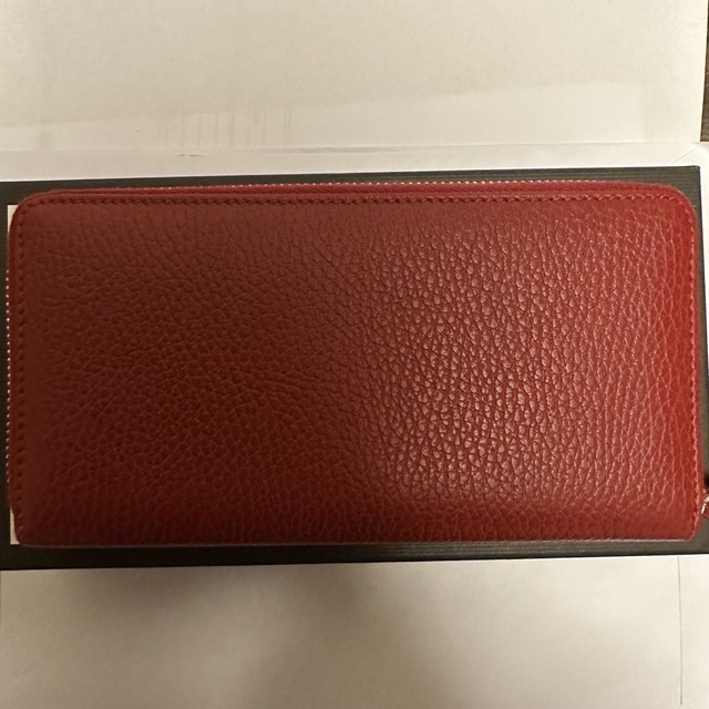 【美品】グッチ 長財布 レディース レッド 箱付き