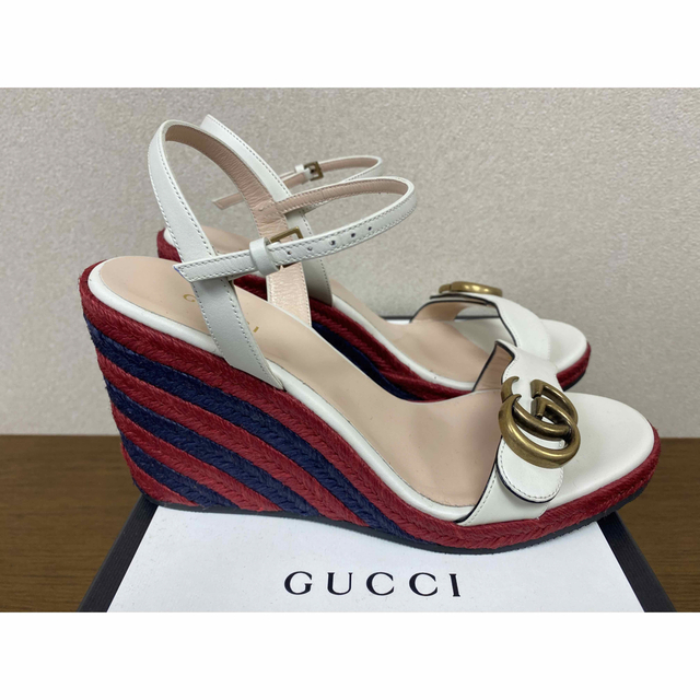 Gucci(グッチ)の値下げしました！【GUCCI】新品未使用！ダブルG ウエッジソールサンダル レディースの靴/シューズ(サンダル)の商品写真