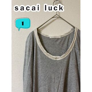 サカイラック(sacai luck)のsacai luck サカイラック　レディース　異素材切り替えワンピース　1(Tシャツ(長袖/七分))