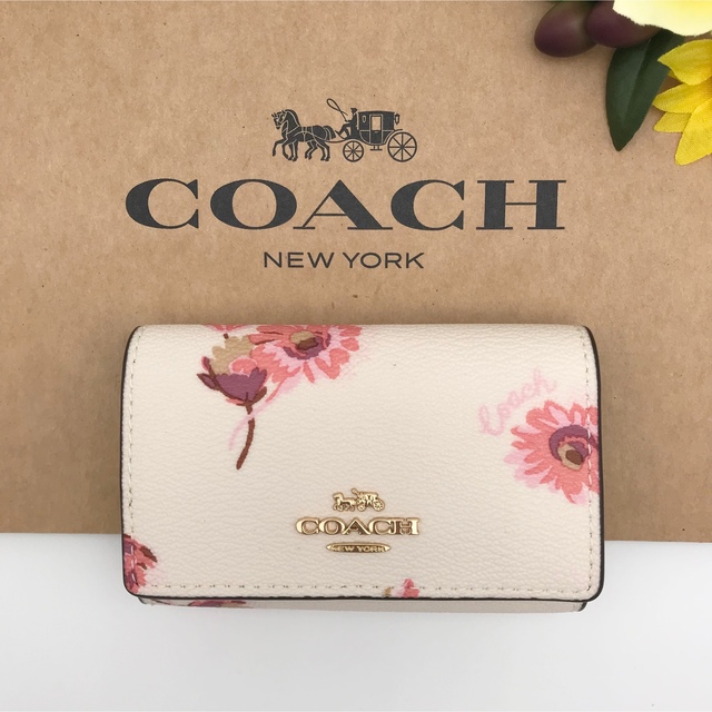 COACH ☆大人気☆ 5リング キーケース ウィズ マルチ フローラル 新品