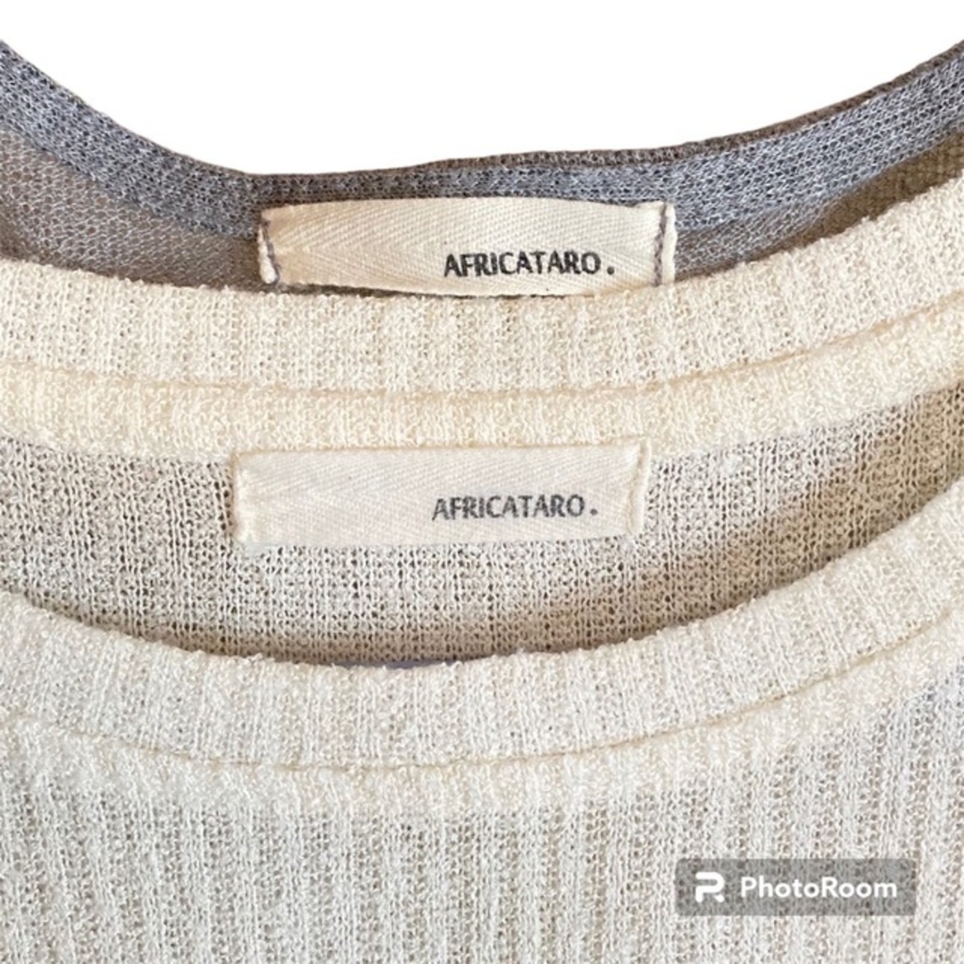 AFRICATARO(アフリカタロウ)の半袖Tシャツ　ロングジレ　セット　アフリカタロウ レディースのトップス(Tシャツ(半袖/袖なし))の商品写真
