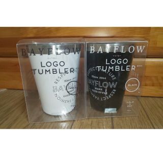 ベイフロー(BAYFLOW)のＢＡＹＦＬＯＷ　ＬＯＧＯ　ＴＵＭＢＬＥＲ ベイフロー ロゴタンブラー 白 黒(タンブラー)