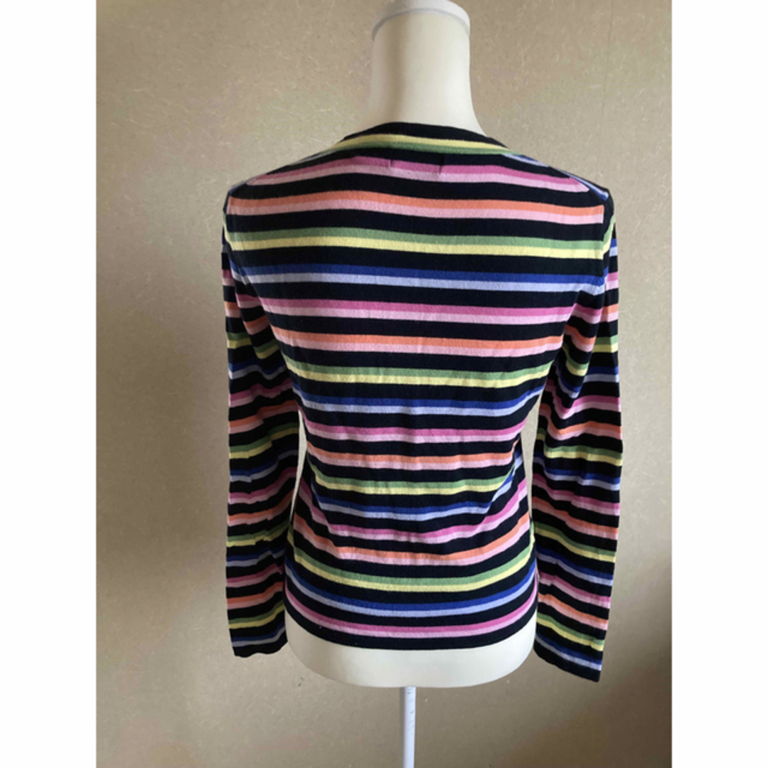 Paul Smith(ポールスミス)の美品　Paul Smith マルチカラーボーダーのコットンカーディガン レディースのトップス(カーディガン)の商品写真