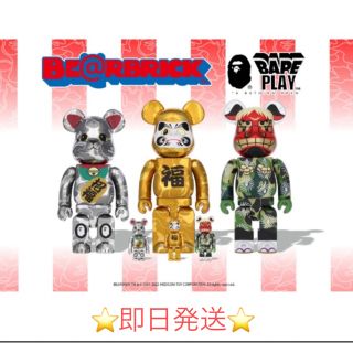 ベアブリック(BE@RBRICK)のBE@RBRICK招き猫 銀メッキ達磨 金メッキ 獅子舞 100% & 400%(その他)