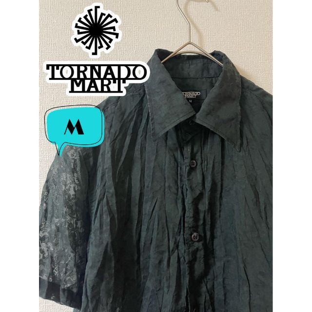 TORNADO MART(トルネードマート)のTORNADO MART トルネードマート　シワ加工シアーシャツ　M レディースのトップス(シャツ/ブラウス(半袖/袖なし))の商品写真