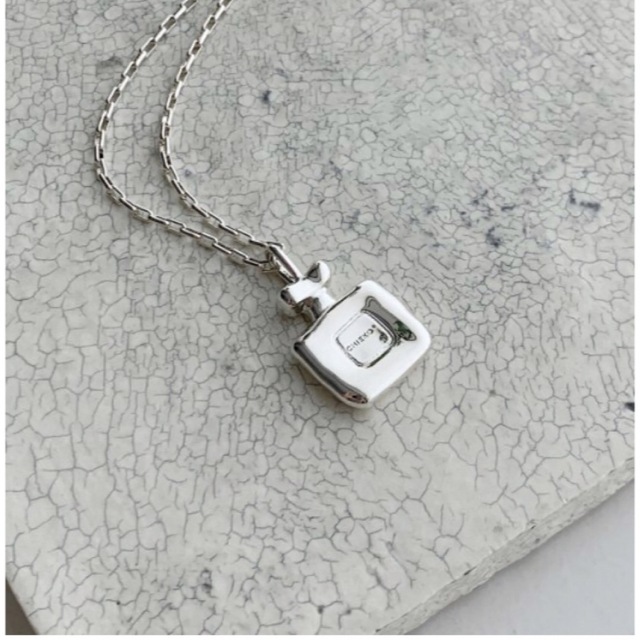 chieko+ perfume bottle necklace † silver