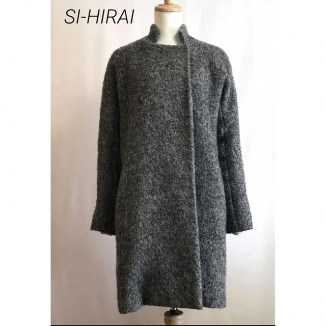 SI-HIRAI(スーヒライ)のSI-HIRAI モヘヤ混ウールコート レディースのジャケット/アウター(ロングコート)の商品写真