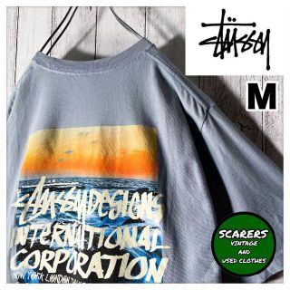 入手困難】90s old stussy白タグ 両面プリント スウェット-