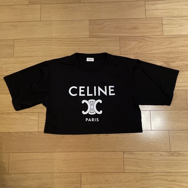 CELINE セリーヌ トリオンフ クロップド ポロシャツ ブラック S 正規品