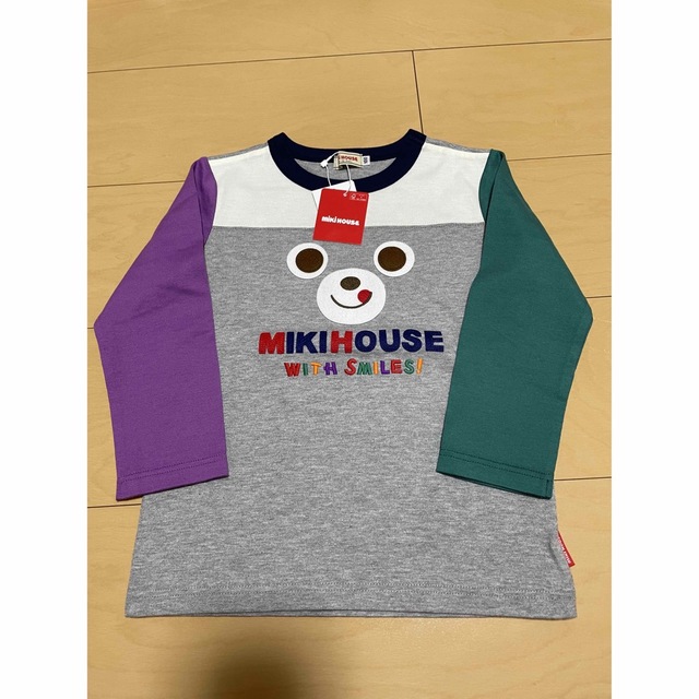 mikihouse(ミキハウス)の長袖Tシャツ（100cm）新品 キッズ/ベビー/マタニティのキッズ服女の子用(90cm~)(Tシャツ/カットソー)の商品写真