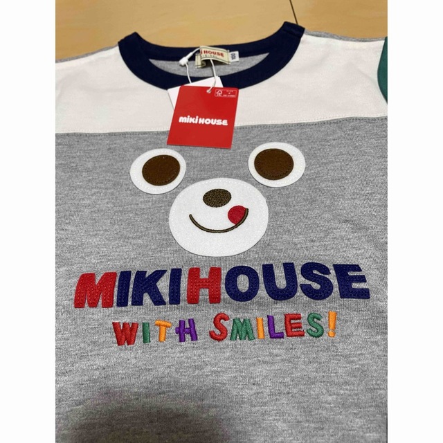 mikihouse(ミキハウス)の長袖Tシャツ（100cm）新品 キッズ/ベビー/マタニティのキッズ服女の子用(90cm~)(Tシャツ/カットソー)の商品写真