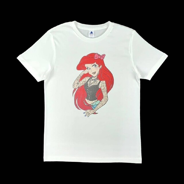 新品 リトルマーメイド アリエル タトゥー ギャングスタ プリンセス Tシャツ