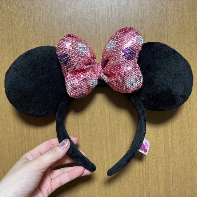 ミニーマウス(ミニーマウス)のディズニー カチューシャ ミニー スパンコール レディースのヘアアクセサリー(カチューシャ)の商品写真