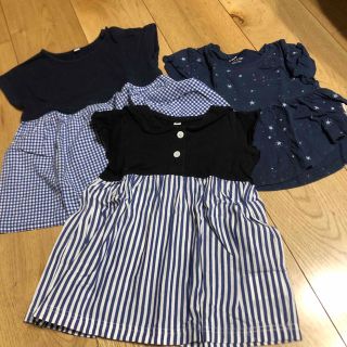 ムジルシリョウヒン(MUJI (無印良品))の80センチ女の子トップス3枚セット(シャツ/カットソー)