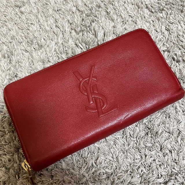 YSL イヴサンローラン 長財布 赤 レッド