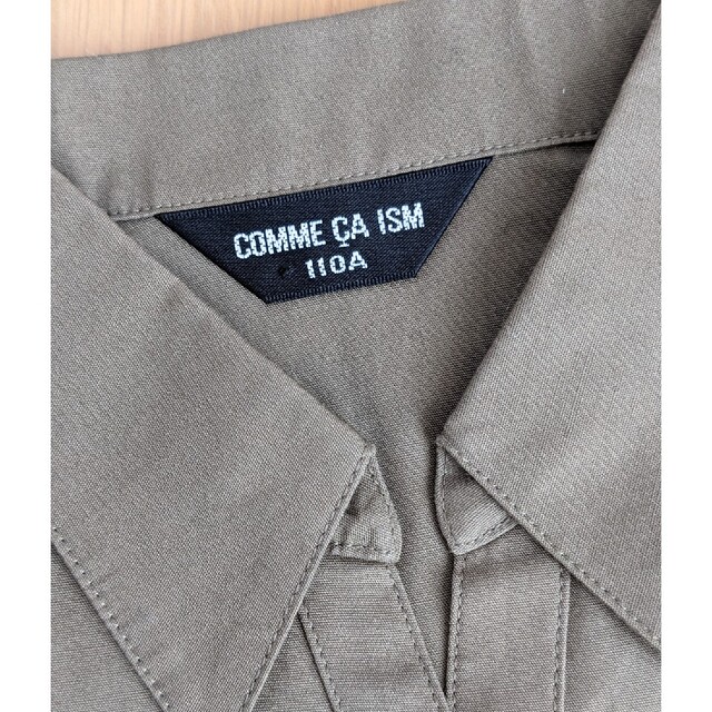 COMME CA ISM(コムサイズム)のCOMME CA ISM　キッズ　110サイズ　七分袖シャツ　予備ボタンあり キッズ/ベビー/マタニティのキッズ服男の子用(90cm~)(ブラウス)の商品写真