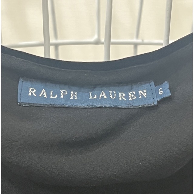 Ralph Lauren(ラルフローレン)の【ラルフローレン】ベロアミディアムドレス　ブラック　サイズ6 ［訳あり］ レディースのフォーマル/ドレス(ミディアムドレス)の商品写真